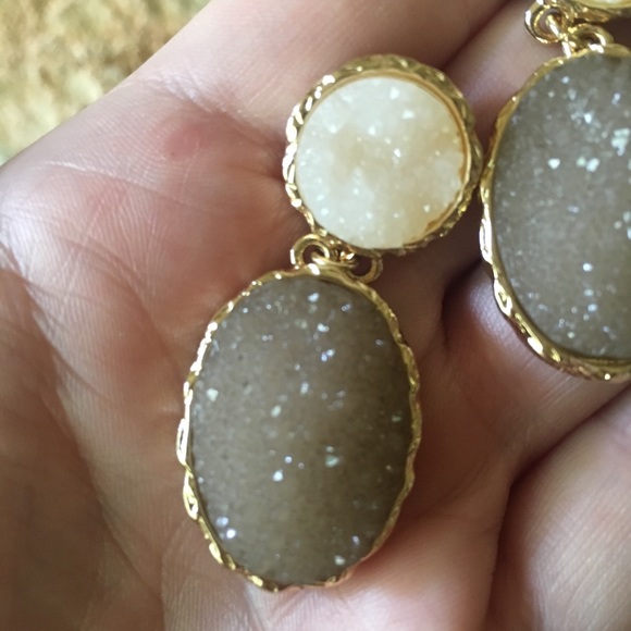 Beautiful Druzy Quartz Earrings - Picture 4 of 6